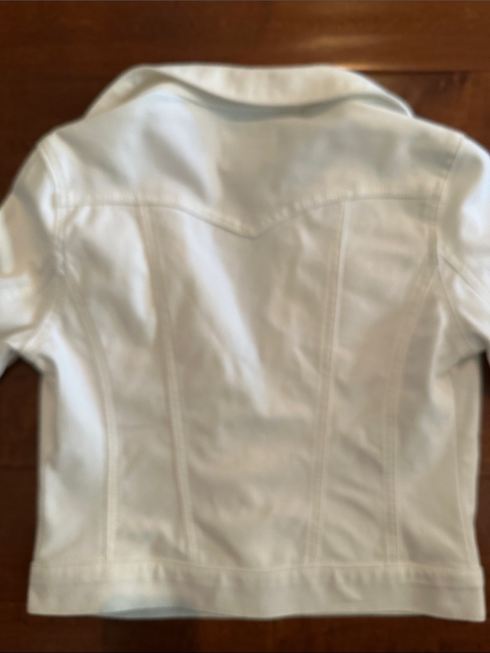 Jessica Simpson White Jean Jacket - Classic Button-Front Style - Picture 4 of 6